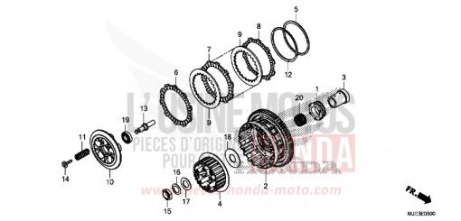EMBRAYAGE CBR650FAE de 2014
